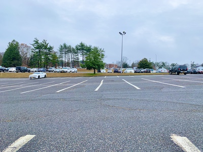 empty parking lot at Ammerman