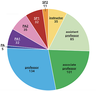 full-time faculty demographics by rank