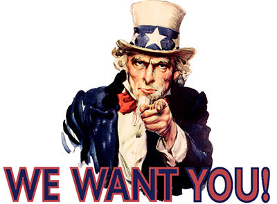 We want you (Uncle Sam image)