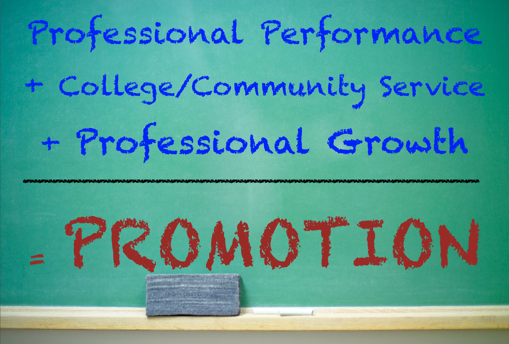 promotion requirements: performance, service, professional growth