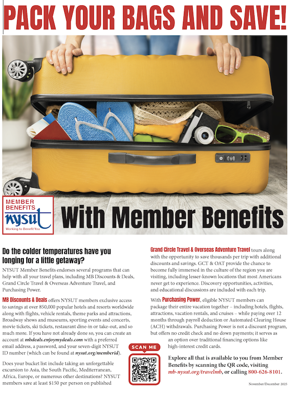 NYSUT Member Benefits travel ad