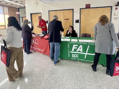 Dante Morelli and Mary Kaffaga at college health fair