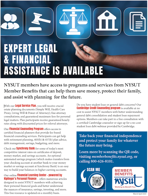 NYSUT Member Benefits ad