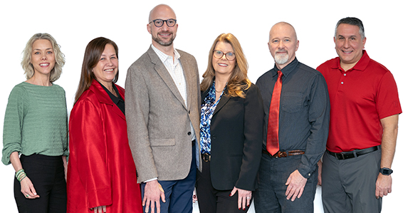 FA officers Cynthia Eaton, Kim Ng Southard, Dante Morelli, Courtney Brewer, John Capurso, and Pete DiGregorio