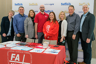 FA officers pose with SCCC President Ed Bonahue