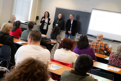 Presenters Marta Spzak, John Capurso, and Jared Dowd
