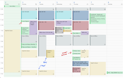 screenshot of Capurso's scheduling calendar
