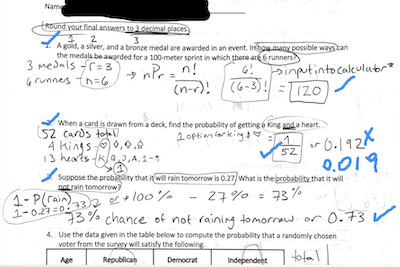 screenshot of Marta's student homework 2